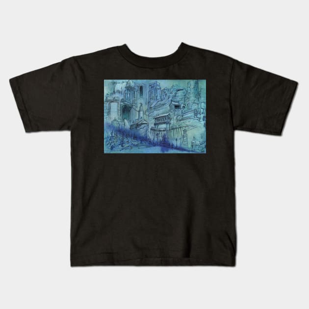 The Broken Gate Kids T-Shirt by ethanharrisart